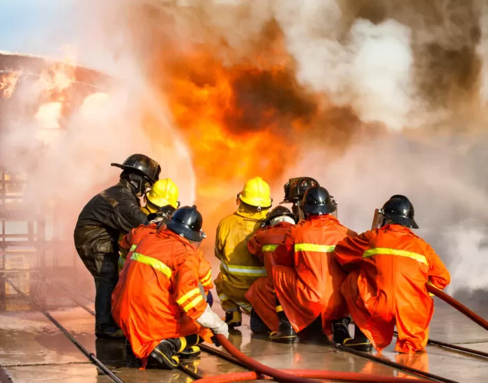 Treinamento prático de brigada de incêndio